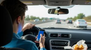 Distracted Driver while on the road